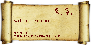 Kalmár Herman névjegykártya